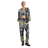 Pantalone Donna Deha Stampa Flower Grigio | NonSoloSport