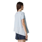 T-Shirt Donna Deha Inserti Lino V Neck Azzurro | NonSoloSport