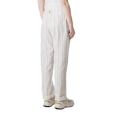 Pantalone Donna Deha Wide Righe Lino Bianco | NonSoloSport