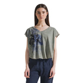 T-Shirt Donna Deha Marmorizzata Grafica Verde | NonSoloSport