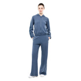 Pantalone Donna Emporio Armani 7 Logo Series Azzurro | NonSoloSport