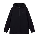 Felpa Donna Emporio Armani 7 Modal Halfzip Travel Nero | NonSoloSport