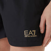 Costume Boxer Uomo Emporio Armani 7 Small Logo Nero Oro | NonSoloSport