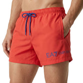 Costume Boxer Uomo Emporio Armani 7 Logo Rosso Blu | NonSoloSport
