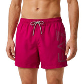 Costume Uomo Boxer Emporio Armani 7 Logo Fucsia Argento | NonSoloSport