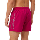 Costume Uomo Boxer Emporio Armani 7 Logo Fucsia Argento | NonSoloSport