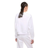 Felpa Donna Emporio Armani 7 Logo Series Bianco Nero | NonSoloSport