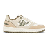 Sneakers Uomo Emporio Armani 7 Slasher Eagle Suede Beige | NonSoloSport