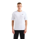 T-Shirt Uomo Emporio Armani 7 Train Manica Corta Cotone Logo Extended Bianco | NonSoloSport