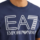 T-Shirt Uomo Emporio Armani 7 Train Manica Corta Cotone Logo Oversize Blu | NonSoloSport