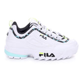 Donna Fila Disruptor Low Animal White Blue Tint Lime | NonSoloSport