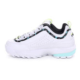 Donna Fila Disruptor Low Animal White Blue Tint Lime | NonSoloSport