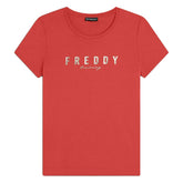 T-Shirt Donna Freddy Logo Oro Rosso | NonSoloSport