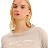 Felpa Donna Freddy Fronte Incrocio Beige | NonSoloSport