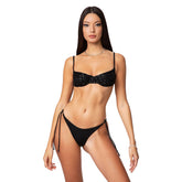 Costume Bikini Donna F**K Paillettes Nero | NonSoloSport