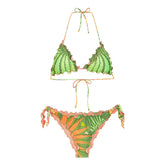 Costume Bikini Donna F**K Fantasia Verde Rosa | NonSoloSport