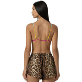 Shorts Donna F**K Leopard Marrone | NonSoloSport