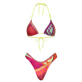 Costume Bikini Donna F**K Triangolo Bandeira Multicolor | NonSoloSport