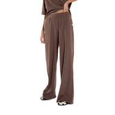 Pantalone Donna Gfc Gallery Wide Fluido Light Caffè | NonSoloSport