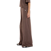 Pantalone Donna Gfc Gallery Wide Fluido Light Caffè | NonSoloSport