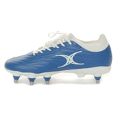 Scarpa da Rugby Gilbert Icon Power X 8 Stud Blu Bianco | NonSoloSport