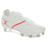 Scarpa da Rugby Uomo Gilbert Sidestep X20 Power 8S Bianco Rosso | NonSoloSport