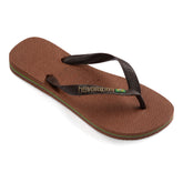 Ciabatta Infradito Havaianas Brasil Logo Marrone Nero | NonSoloSport