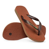 Ciabatta Infradito Havaianas Brasil Logo Marrone Nero | NonSoloSport