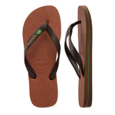 Ciabatta Infradito Havaianas Brasil Logo Marrone Nero | NonSoloSport