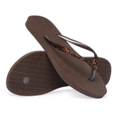 Ciabatta Donna Havaianas Slim Glitter II Marrone Scuro | NonSoloSport