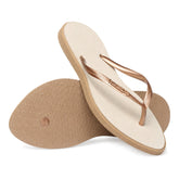 Ciabatta Infradito Donna Havaianas Slim Point Beige Oro | NonSoloSport
