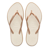 Ciabatta Infradito Donna Havaianas Slim Point Beige Oro | NonSoloSport