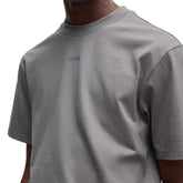 T-Shirt Uomo Hugo Relaxed Logo Stampa Grigio | NonSoloSport