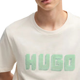 T-Shirt Uomo Hugo Logo Print Bianco | NonSoloSport