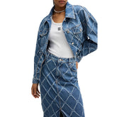 Gonna Donna Hugo Denim Rigido Blu | NonSoloSport