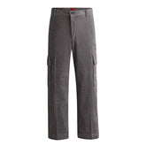 Pantaloni Cargo Uomo Hugo Velluto Grigio | NonSoloSport