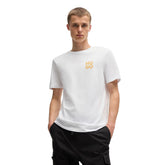 T-Shirt Uomo Hugo Logo Scomposto Bianco | NonSoloSport