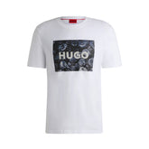 T-Shirt Uomo Hugo Seasonal Artwork Bianco | NonSoloSport
