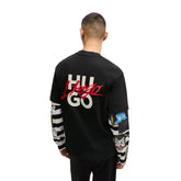 T-Shirt Uomo Hugo Logo Stampato Nero | NonSoloSport