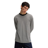 T-Shirt Manica Lunga Uomo Hugo Nustripe Bianco Nero | NonSoloSport