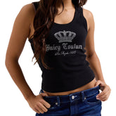 Canotta Donna Juicy Couture Gothic Crown Nero | NonSoloSport
