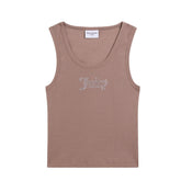 Canotta Donna Juicy Couture Strass Beige | NonSoloSport