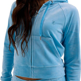 Felpa Donna Juicy Couture Madison Strass Azzurro | NonSoloSport