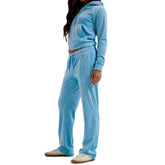 Pantalone Donna Juicy Couture Tina Velluto Azzurro | NonSoloSport