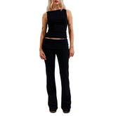 Pantalone Donna Juicy Couture Roll Down Nero | NonSoloSport