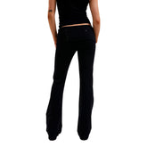 Pantalone Donna Juicy Couture Roll Down Nero | NonSoloSport