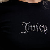 T-Shirt Donna Juicy Couture Diamante Logo Nero | NonSoloSport