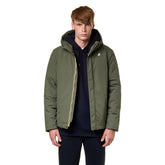 Giacca Uomo K-Way Jack Prime Full Zip Cappuccio Ripstop Verde | NonSoloSport