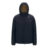 Giacca Uomo K-Way Jack St Warm Reversibile Marrone Blu | NonSoloSport