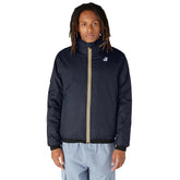 Giacca Uomo K-Way Le Vrai 3.0 Sam Orsetto Full Zip Cappuccio Blu | NonSoloSport